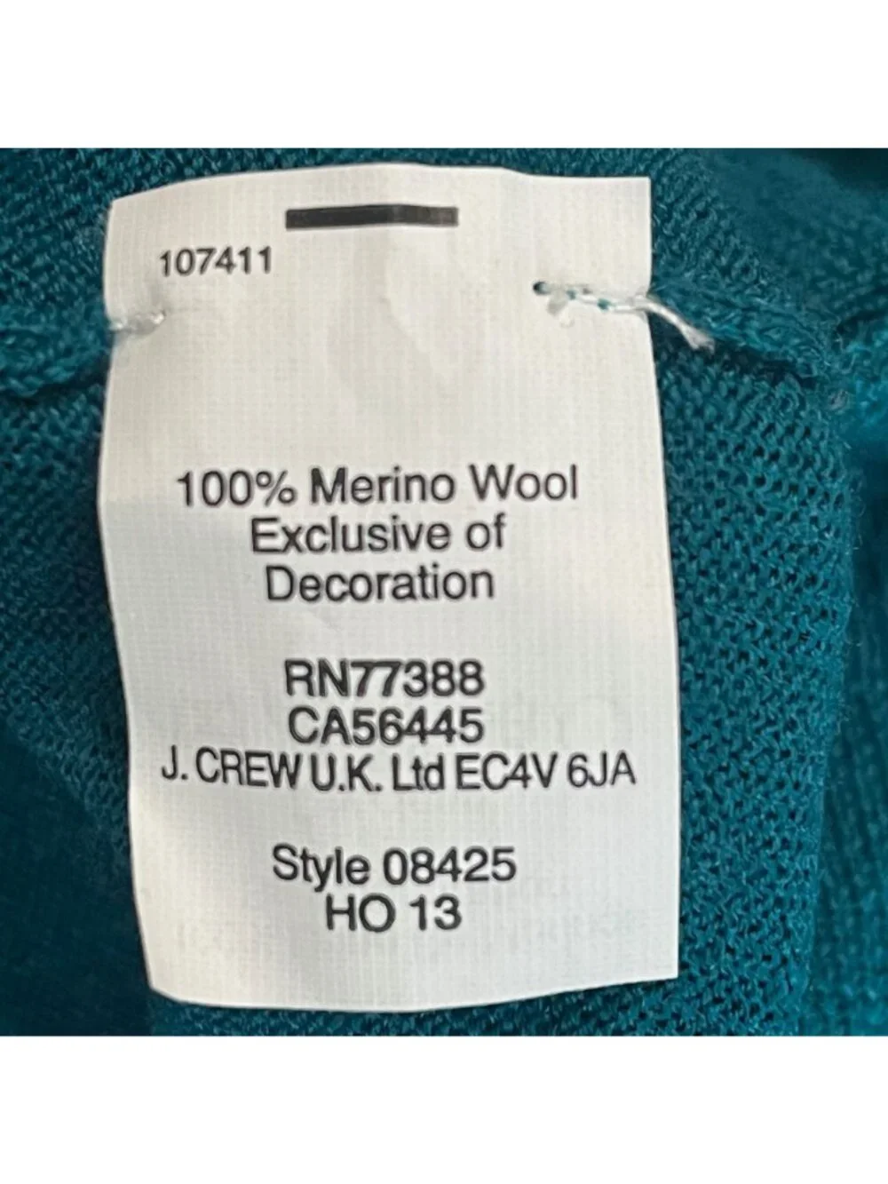 J. CREW Merino Wool Abstract Sweater Size Medium